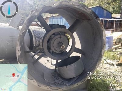 Damaged Ventilation Fan Axial Flow 55 KW